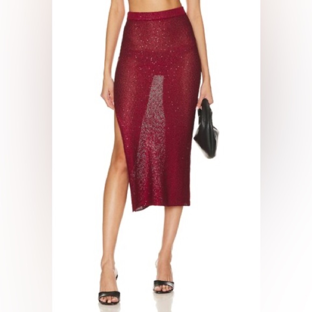 Misa Vera Skirt in Lipstick Red size small NWT